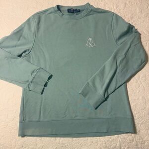 Vineyard Vines Women's Green Mint Crewneck Sweatshirt Sock Design